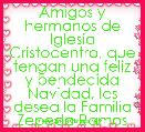 Amigos y hermanos de Iglesia Cristocentro, que tengan una feliz y bendecida Navidad, les desea la Familia Zepeda Ramos