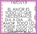 14/02/13

EL AMOR ES TODO LO QUE NECESITAMOS DIA A DIA ....EL AMOR  TODO LO PUEDE TODO LO CREE ,TODO LO ESPERA ...QUE SIEMPRE VV