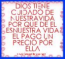 DIOS TIENE CUIDADO DE NUESTRAVIDA POR QUE DE EL ESNUESTRA VIDA EL PAGO UN PRECIO POR ELLA
