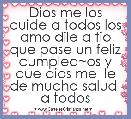 Dios me los cuide a todos los amo dile a tio que pase un feliz cumplea~os y que dios me  le de mucha salud  a todos