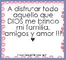 A disfrutar todo aquello que DIOS me brindo
mi familia, amigos y amor !!! ♥ 