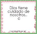 Dios tiene cuidado de nosotros..
☺