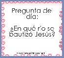 Pregunta del dÃ­a:

Â¿En quÃ© rÃ­o se bautizÃ³ JesÃºs?
