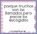 porque muchos son los llamados,pero pocos los escogidos