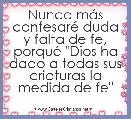 Nunca mÃ¡s confesarÃ© duda y falta de fe, porquÃ© 