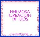 HERMOSA CREACION
DE DIOS