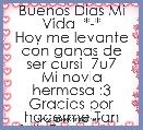 Buenos Dias Mi Vida  *-*
Hoy me levante con ganas de ser cursi  7u7
Mi novia hermosa :3 Gracias por hacerme Tan feliz Te amo *-*