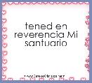 tened en reverencia Mi santuario