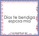 Dios te bendiga esposa mia