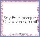 Soy Feliz porque Cristo vive en mi! 