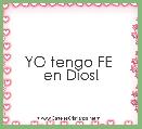 YO tengo FE 
en Dios!